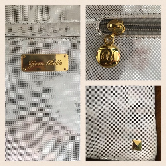 Yuma Bella white pearl-opalescent wristlet - Picture 3 of 8